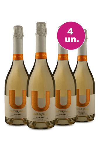 Kit 4 - Espumante U By Undurraga Demi-sec - Exclusivo We