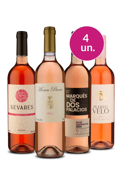 Kit 4 - Vinhos Rosés por R$25,90