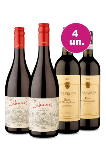 Kit 4 - Encontro de Campeões: Sibaris Pinot Noir e Carpineto Rosso di Montepulciano