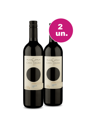 Kit 2 - Cava Negra Merlot - Oferta Insana
