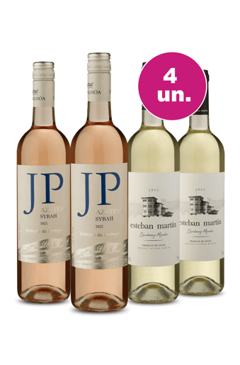 Kit 4 - JP Azeitão Rosé e  Esteban Martín Branco