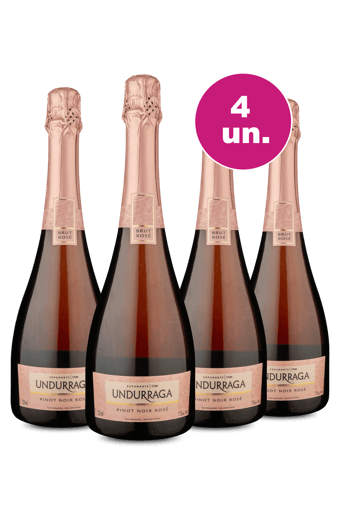 Kit 4 - Espumante Undurraga Rosé Brut - Exclusivo WE