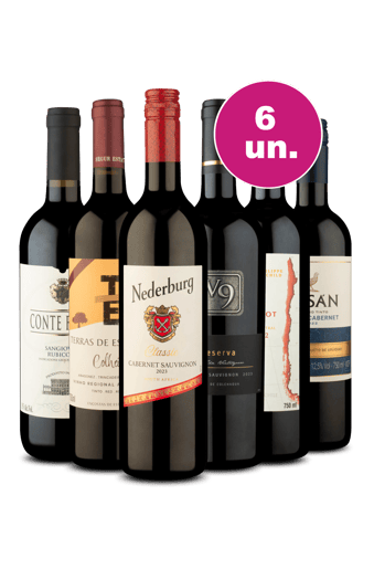 Kit 6 - Tintos Insuperáveis por R$199