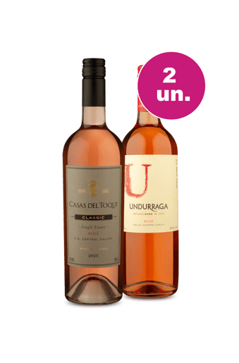 Kit 2 - Casas Del Toqui Single Estate Rosé e U By Undurraga Rosé