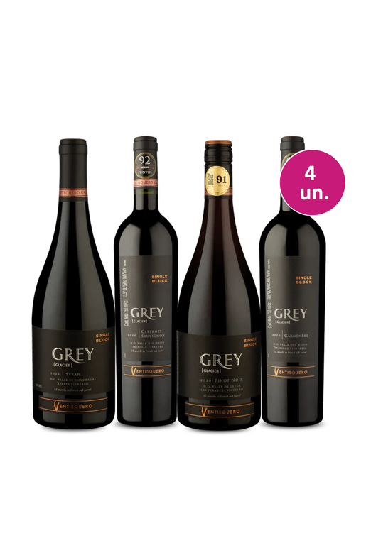 Kit 4 - Ventisquero Grey Tintos - Exclusivo We