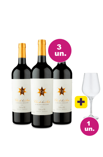Kit 3 - Clos de Los Siete + Taça de Cristal Grátis