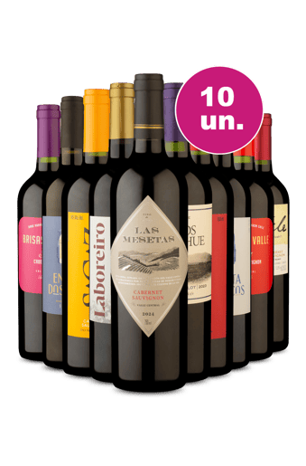 Kit 10 - Loucura de Fim de Mês! Tintos por R$23,90 por Garrafa