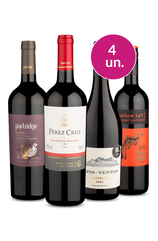 Kit 4 - Tintos por R$ 199 - Exclusivo We