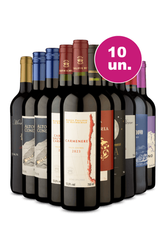 Kit 10 - Tintos por R$25,90 por Garrafa - Oferta Incrível IZ