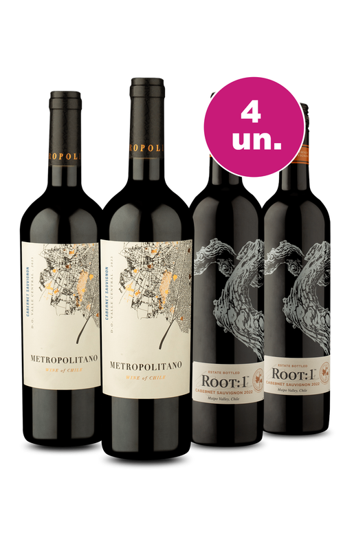 Kit 4 - Encontro de Campeões: Metropolitano Cabernet e Root: 1 Cabernet
