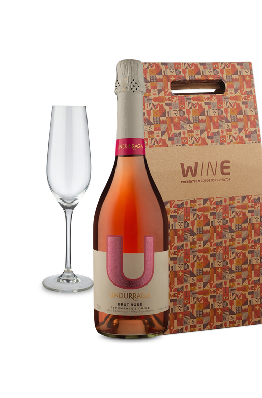 Kit Especial - Presenteando com Espumante U By Undurraga e Taça de Cristal