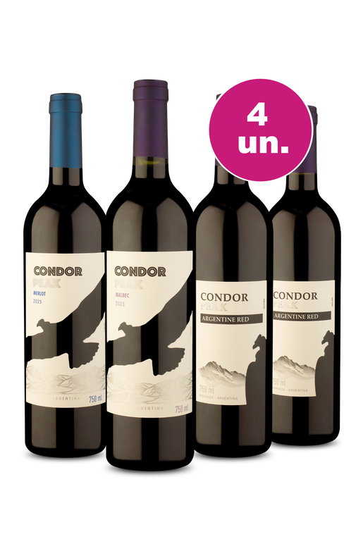 Kit 4 - Degustação Tintos - Lançamento Condor Peak