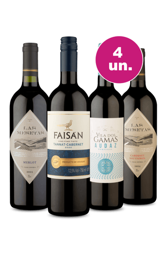 Kit 4 - Tintos por R$24,90 por Garrafa - Oferta Absurda