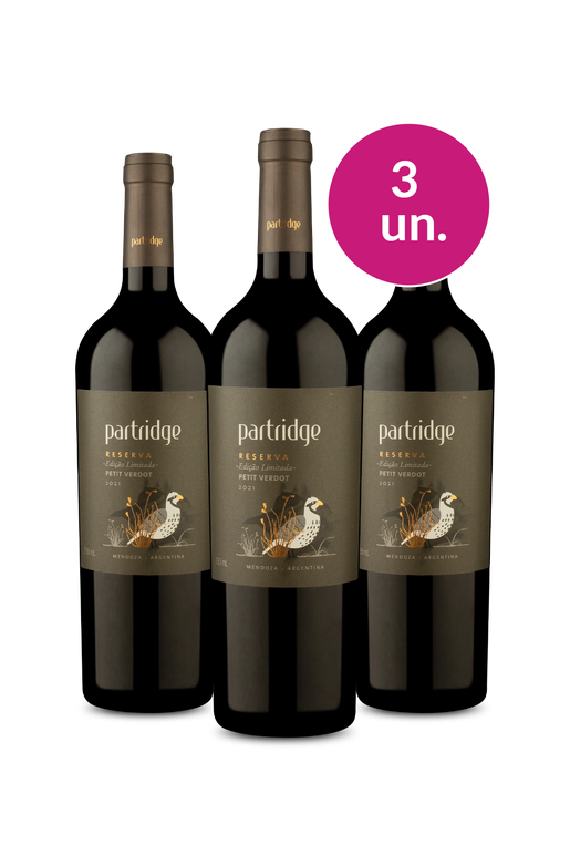 Kit 3 - Partridge Reserva Edição Limitada Petit Verdot - Exclusivo We