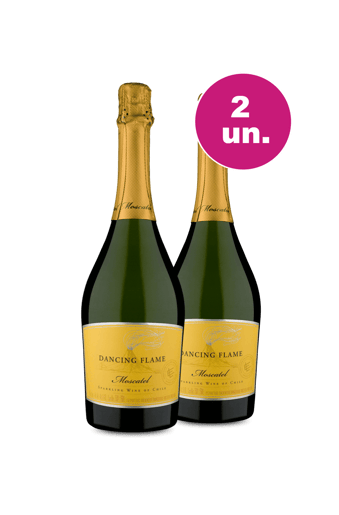 Kit 2 - Espumante Dancing Flame Moscatel - Oferta Absurda