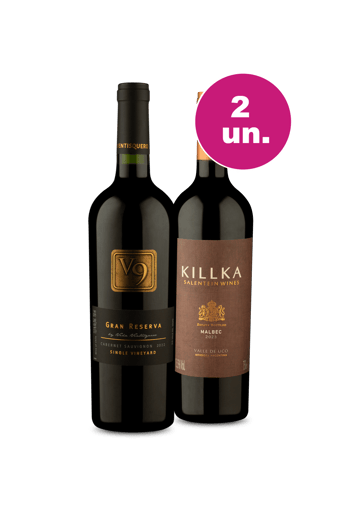 Kit 2 - V9 Gran Reserva e Salentein Killka - Oferta Insana
