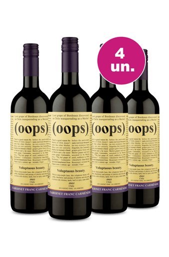 Kit 4 - (Oops) Cabernet Franc Carménère - Oferta Insana Exclusiva We Wine