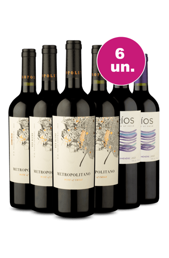 Kit 6 Por R$199 - Red Blend & Carménères de Origem - Oferta Insana IZ
