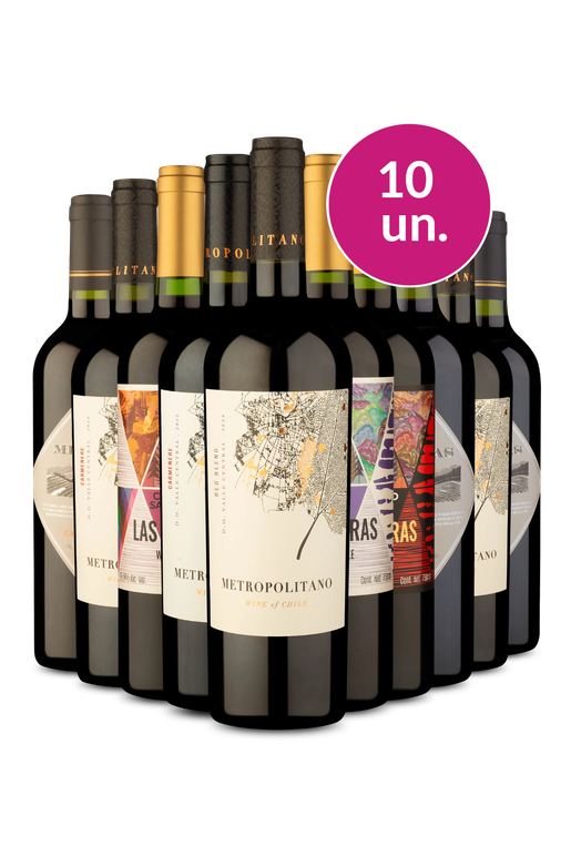 Kit 10 - Vinhos Tintos por R$ 26 a garrafa - Exclusivo We