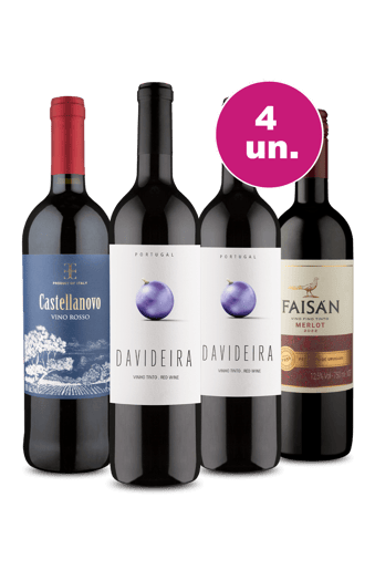 Kit 4 - Tintos por R$27,90 Por Garrafa
