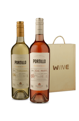 Kit Presente - Degustação Portillo + Caixa de Madeira