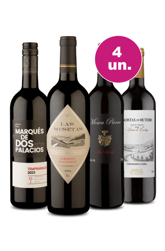 Kit 4 - Tintos por R$27,90 Por Garrafa
