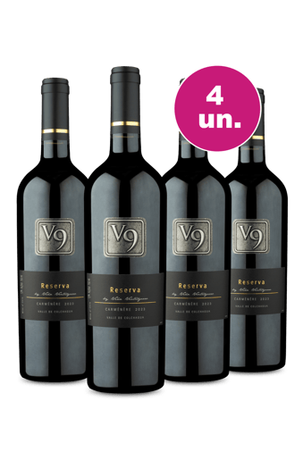 Kit 4 - V9 Reserva Carménère - Exclusivo WE
