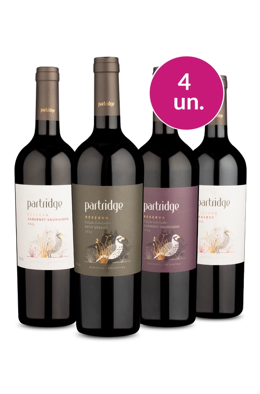 Kit 4 - Degustação Partridge Reserva - Oferta Absurda