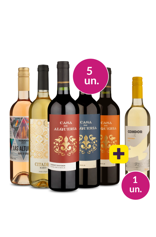 Kit 6 - Mix de Uvas + Chardonnay Grátis