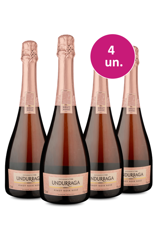 Kit 4 - Espumante Undurraga Rosé Brut - Exclusivo WE