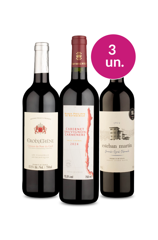 Kit 3 - Tintos Imperdíveis por R$99 - Oferta Absurda