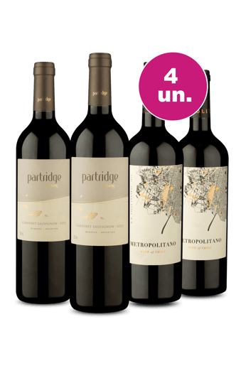 Kit 4 - Partridge Flying e Metropolitano Tintos - Oferta Insana