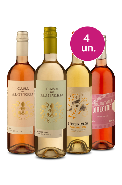 Kit 4 - Brancos e Rosés por R$ 99 - Exclusivo We