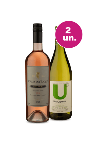 Kit 2 - Casas Del Toqui Single Estate Rosé e U By Undurraga Chardonnay
