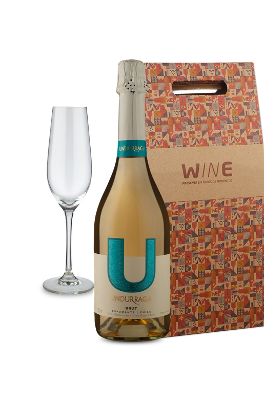 Kit Especial - Presenteando com Espumante U By Undurraga e Taça de Cristal
