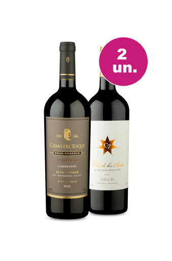 Kit 2 - Encontro de Campeões: Casas Del Toqui Gran Reserva e Clos De Los Siete