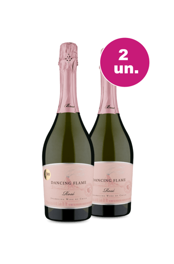 Kit 2 - Espumante Dancing Flame Brut Rosé - Oferta Absurda