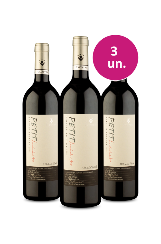 Kit 3 - Calyptra Petit Inédito Limited Edition D.O. Cachapoal Valley 2020 - Exclusivo WE