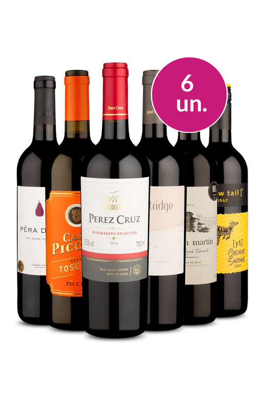 Kit 6 - Tintos Selecionados - Exclusivo We