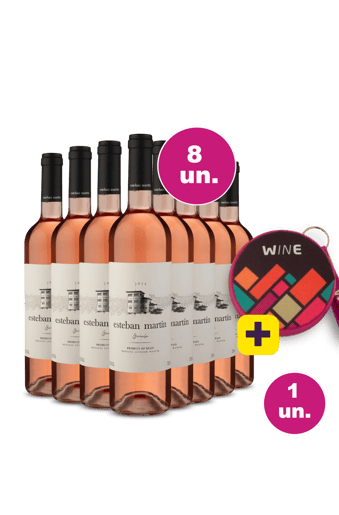 Kit 8 - Esteban Martín Rosé + Caixa de Som Bluetooth Wine Grátis