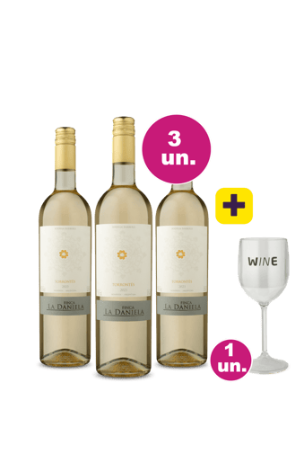 Kit 3 - Finca La Daniela Torrontés + Taça Acrílico Vinho Grátis