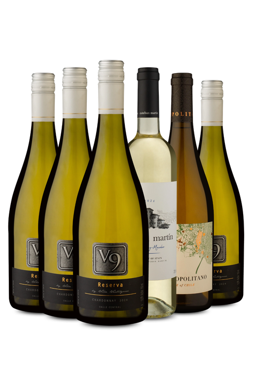 Kit 6 -  Só Chardonnay! V9, Metropolitano e Esteban Martin - Exclusivo We