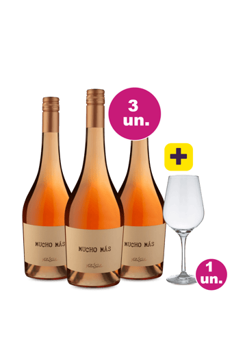 Kit 3 - Félix Solís Mucho Más Rosado + Taça de Cristal Grátis - Exclusivo We