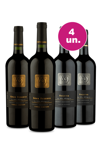 Kit 4 - Degustação Cabernet V9 Reserva e V9 Gran Reserva - Oferta Exclusiva IZ