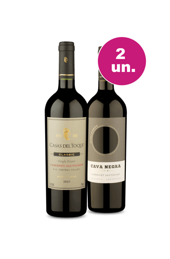 Kit 2 - Casas Del Toqui Single Estate Cabernet Sauvignon e Cava Negra Cabernet Sauvignon