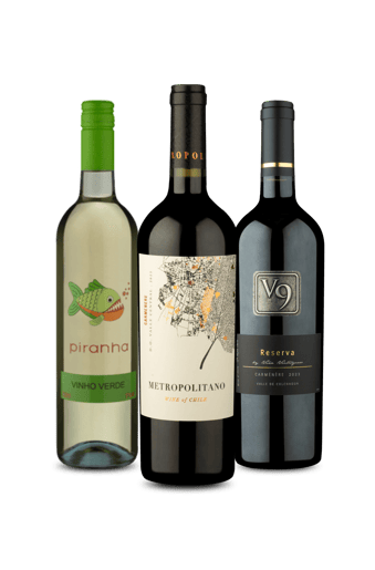 Kit 3 - V9 Reserva + Piranha + Metropolitano por R$ 36 a garrafa - Exclusivo We