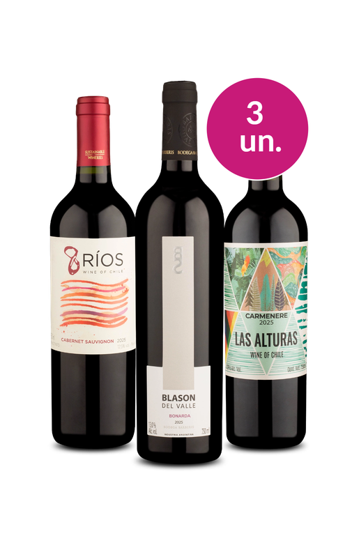 Kit 3 - Tintos por R$77 - Oferta Absurda