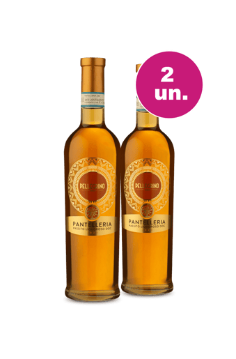 Kit 2 - Cantine Pellegrino D.O.C. Pantelleria Passito Liquoroso 2023 500ml - Exclusivo We