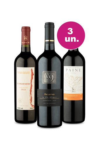 Kit 3 - Carmé, Carmé, Carménère por R$99