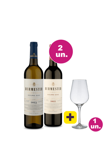 Kit 2 - Burmester Branco e Tinto + Taça de Cristal Grátis - Exclusivo We